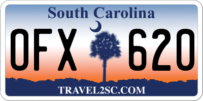 SC license plate OFX620