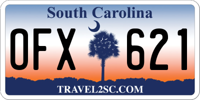 SC license plate OFX621