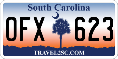 SC license plate OFX623