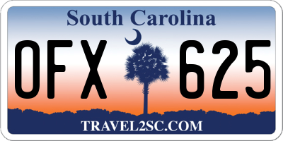 SC license plate OFX625