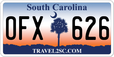 SC license plate OFX626