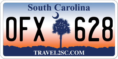 SC license plate OFX628