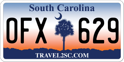 SC license plate OFX629