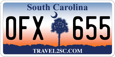 SC license plate OFX655