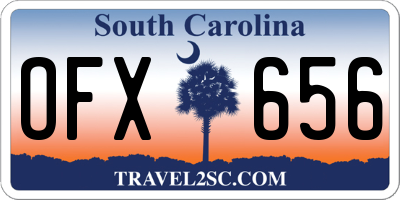 SC license plate OFX656