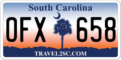 SC license plate OFX658
