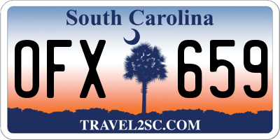 SC license plate OFX659