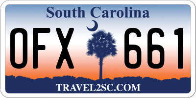 SC license plate OFX661