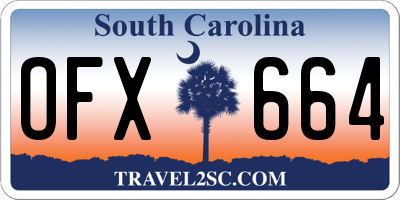 SC license plate OFX664