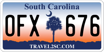 SC license plate OFX676