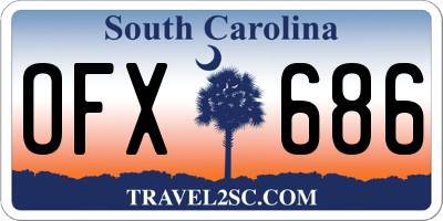 SC license plate OFX686