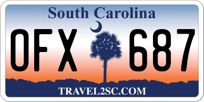 SC license plate OFX687