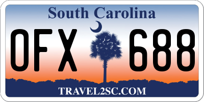 SC license plate OFX688