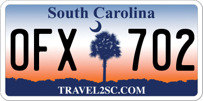 SC license plate OFX702