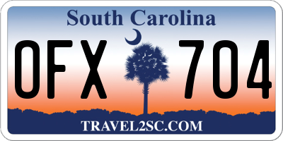 SC license plate OFX704