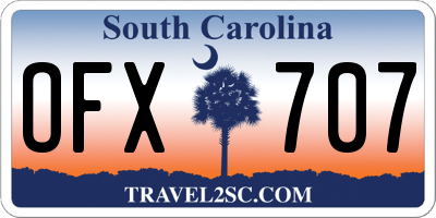 SC license plate OFX707