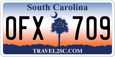 SC license plate OFX709