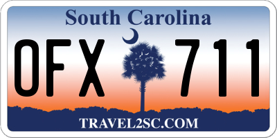 SC license plate OFX711