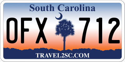 SC license plate OFX712