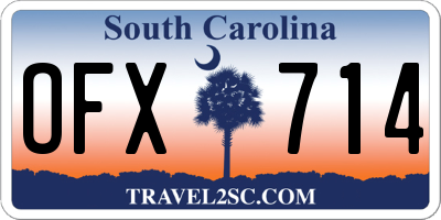 SC license plate OFX714