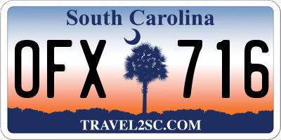 SC license plate OFX716