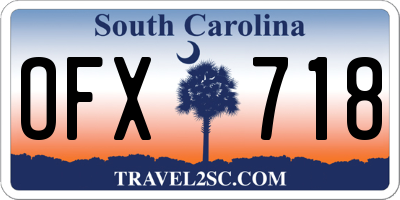 SC license plate OFX718