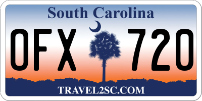 SC license plate OFX720