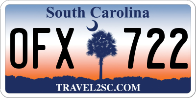 SC license plate OFX722