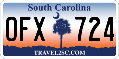 SC license plate OFX724