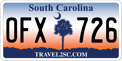 SC license plate OFX726