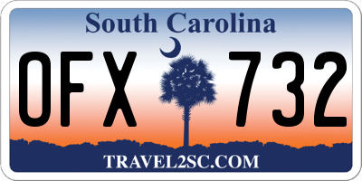 SC license plate OFX732