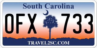 SC license plate OFX733