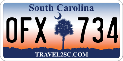 SC license plate OFX734