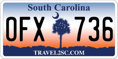SC license plate OFX736