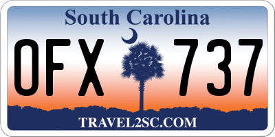 SC license plate OFX737