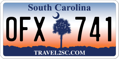 SC license plate OFX741