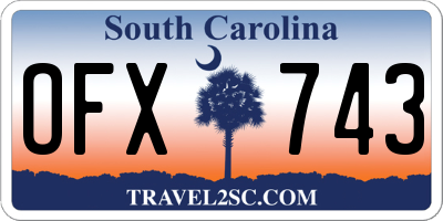 SC license plate OFX743