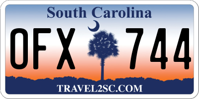 SC license plate OFX744