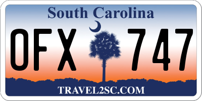 SC license plate OFX747