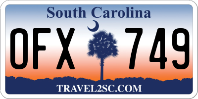 SC license plate OFX749