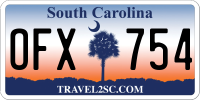 SC license plate OFX754