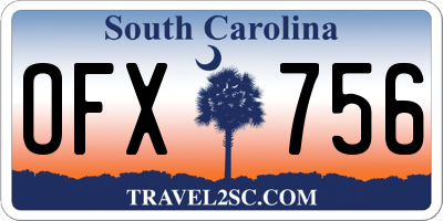 SC license plate OFX756