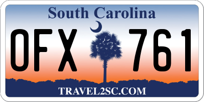 SC license plate OFX761