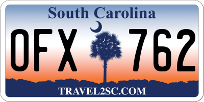 SC license plate OFX762