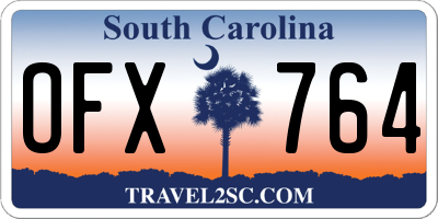 SC license plate OFX764