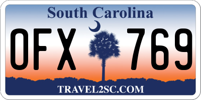 SC license plate OFX769