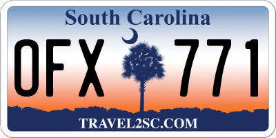 SC license plate OFX771