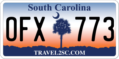SC license plate OFX773