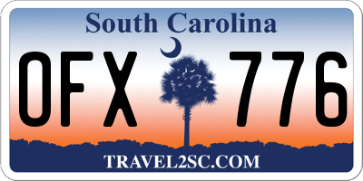SC license plate OFX776
