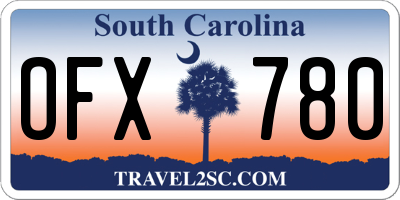 SC license plate OFX780